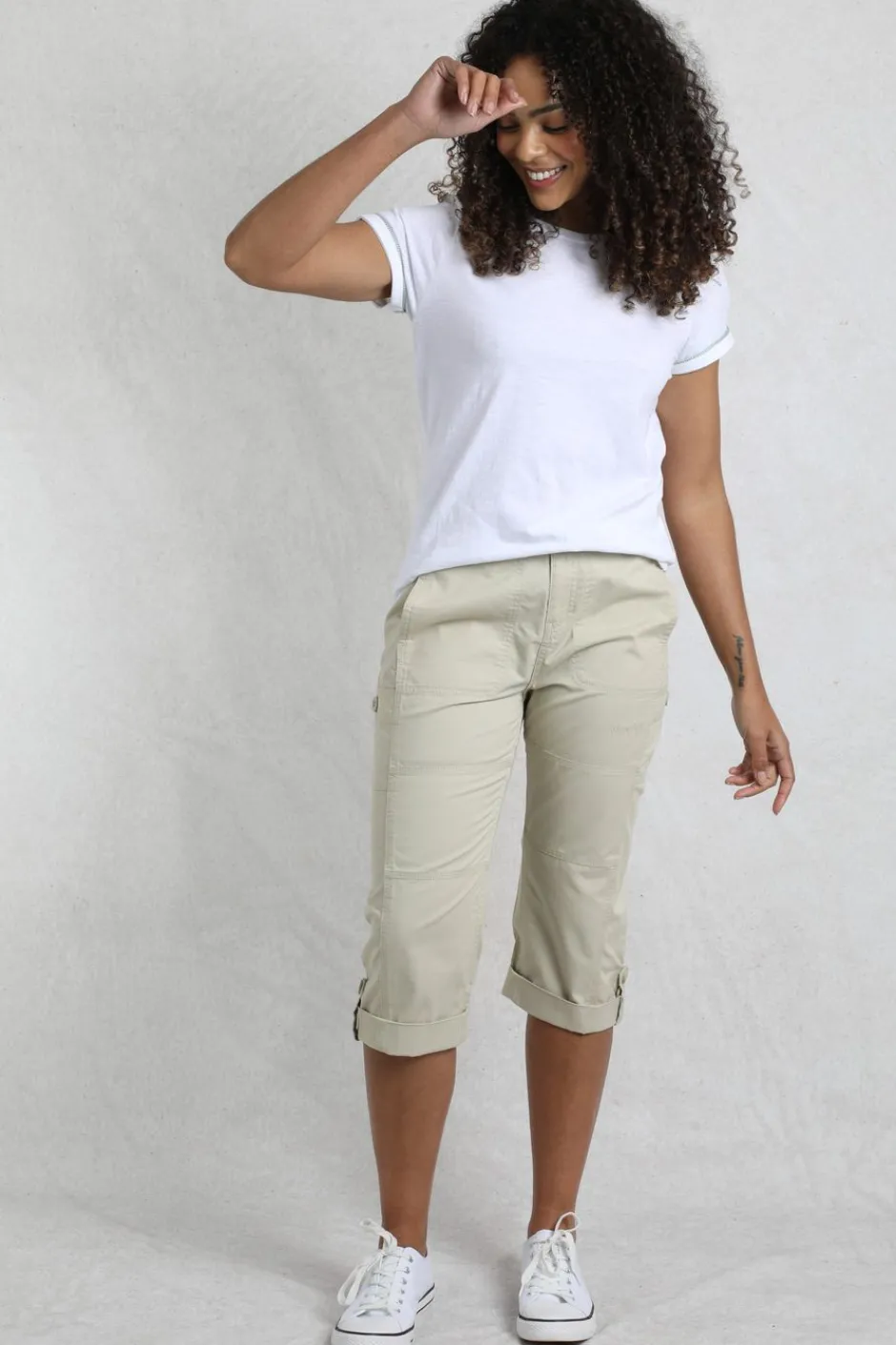 Weird Fish Shorts|Leggings|Salena 3/4 Length Trousers Oyster