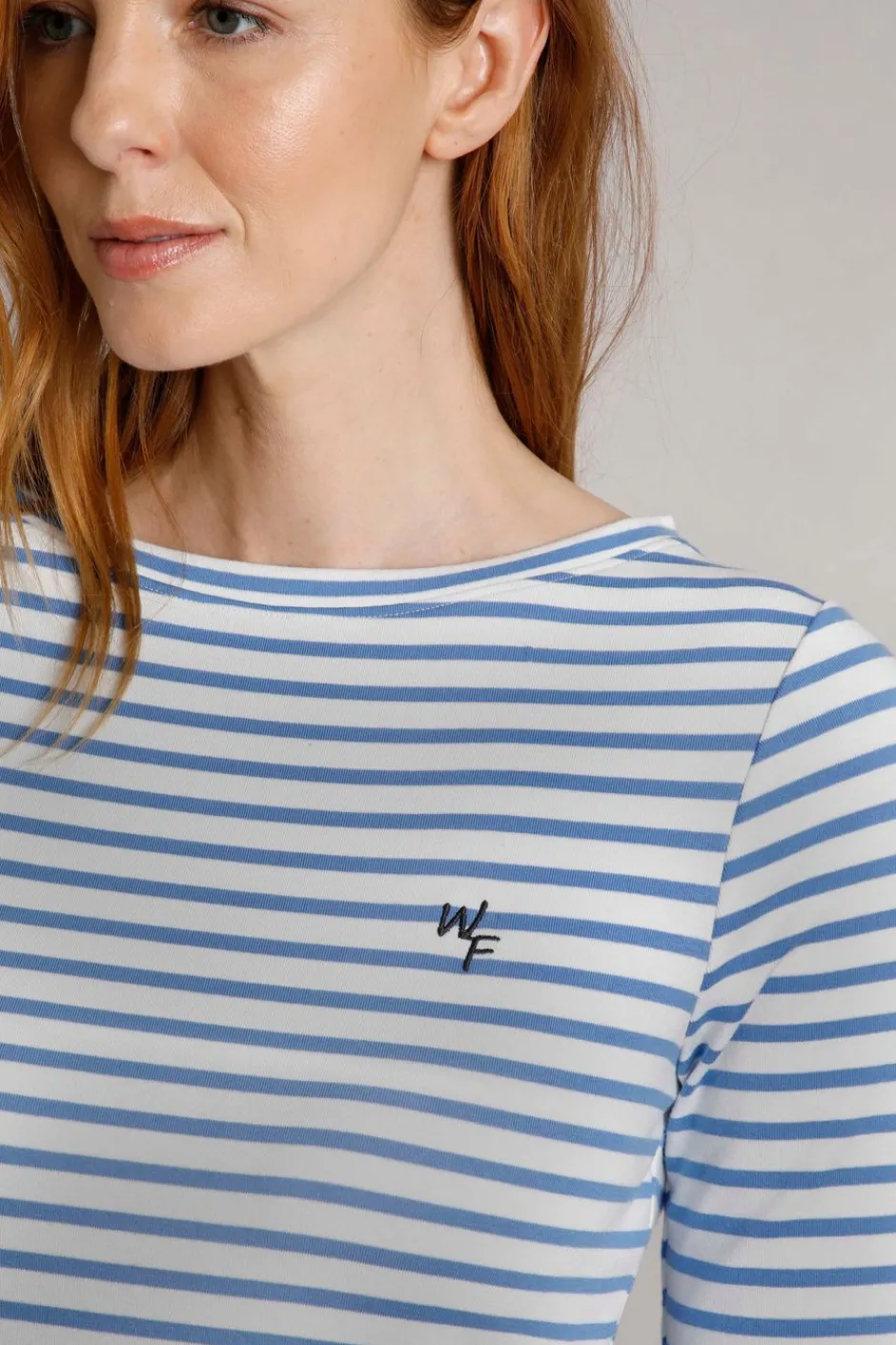 Weird Fish Tunics|Tops & T-Shirts|Sally Striped Long Sleeve T-Shirt Riviera Blue