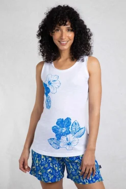 Weird Fish Tunics|Tops & T-Shirts|Samsoe Eco Printed Vest Azure