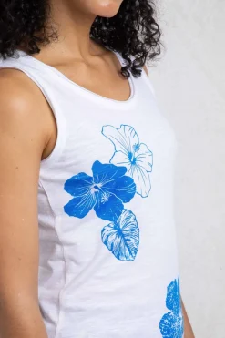 Weird Fish Tunics|Tops & T-Shirts|Samsoe Eco Printed Vest Azure