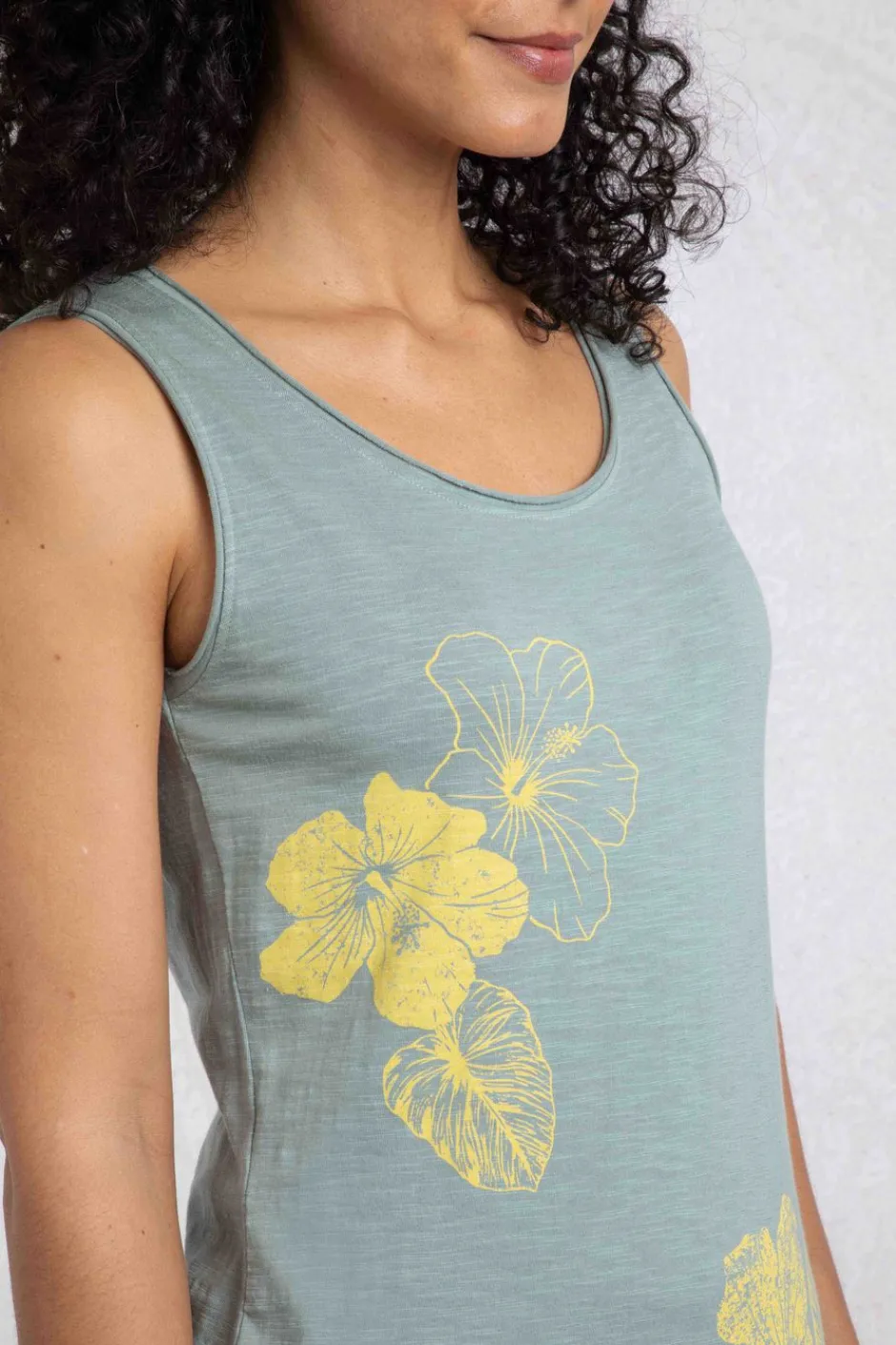 Weird Fish Tunics|Tops & T-Shirts|Samsoe Eco Printed Vest Dusty Teal