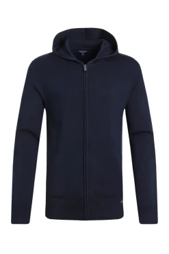Weird Fish Sweatshirts & Hoodies|Samuel Knitted Full Zip Hooded Jumper Navy