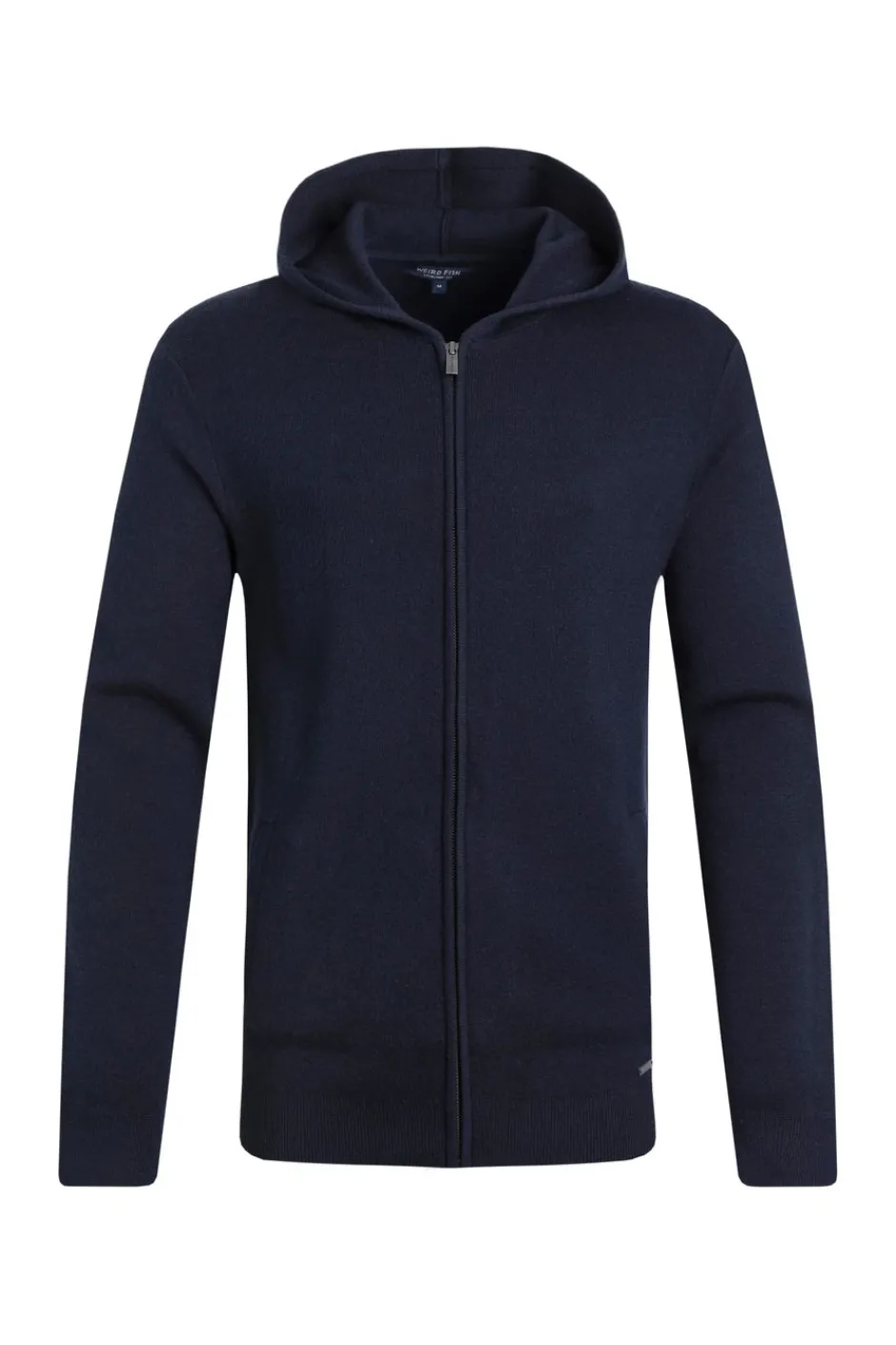 Weird Fish Sweatshirts & Hoodies|Samuel Knitted Full Zip Hooded Jumper Navy