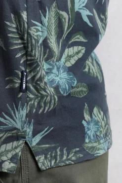 Weird Fish Polo & Rugby Shirts|Sarat Organic Cotton Printed Polo Navy