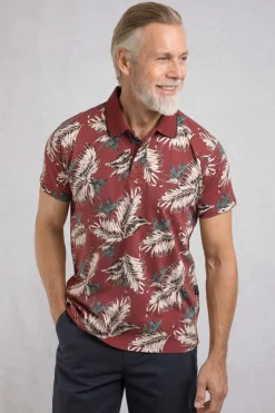 Weird Fish Polo & Rugby Shirts|Sarat Organic Cotton Printed Polo Paprika