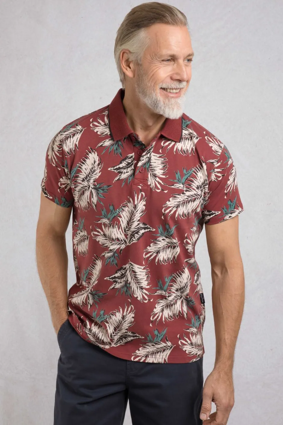 Weird Fish Polo & Rugby Shirts|Sarat Organic Cotton Printed Polo Paprika