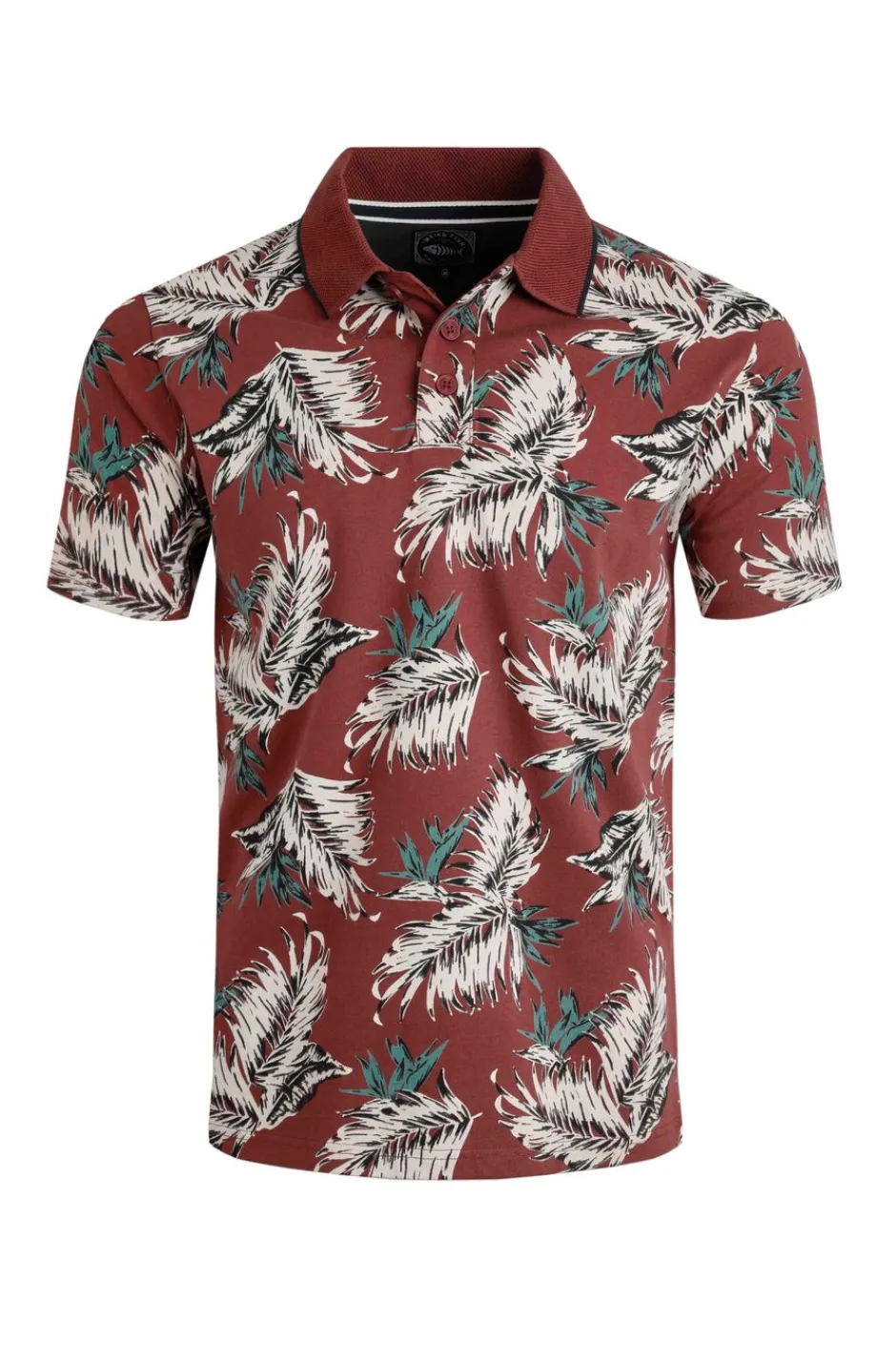 Weird Fish Polo & Rugby Shirts|Sarat Organic Cotton Printed Polo Paprika