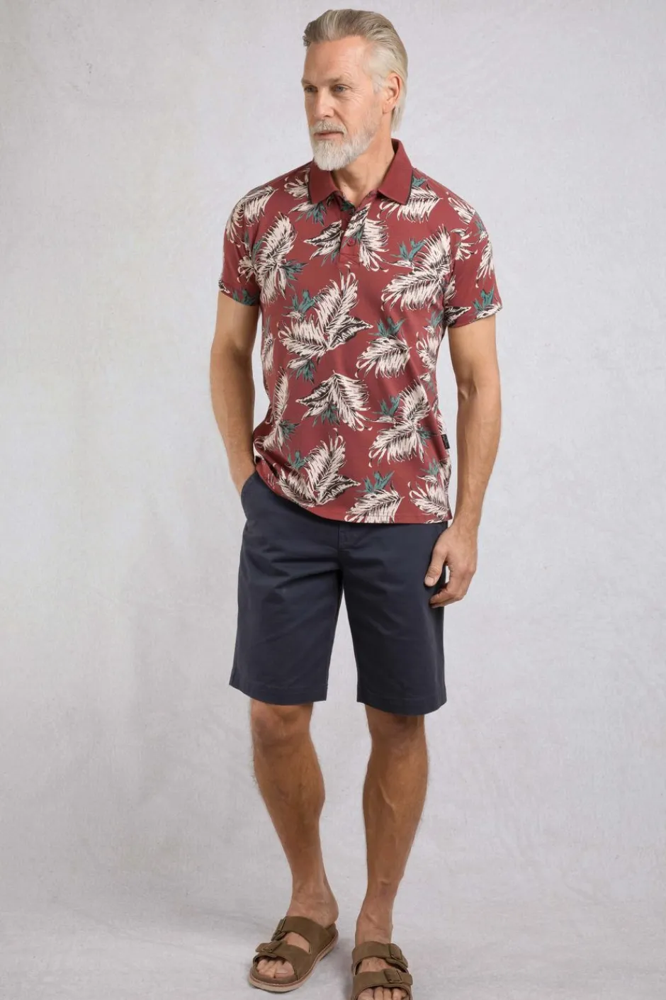 Weird Fish Polo & Rugby Shirts|Sarat Organic Cotton Printed Polo Paprika