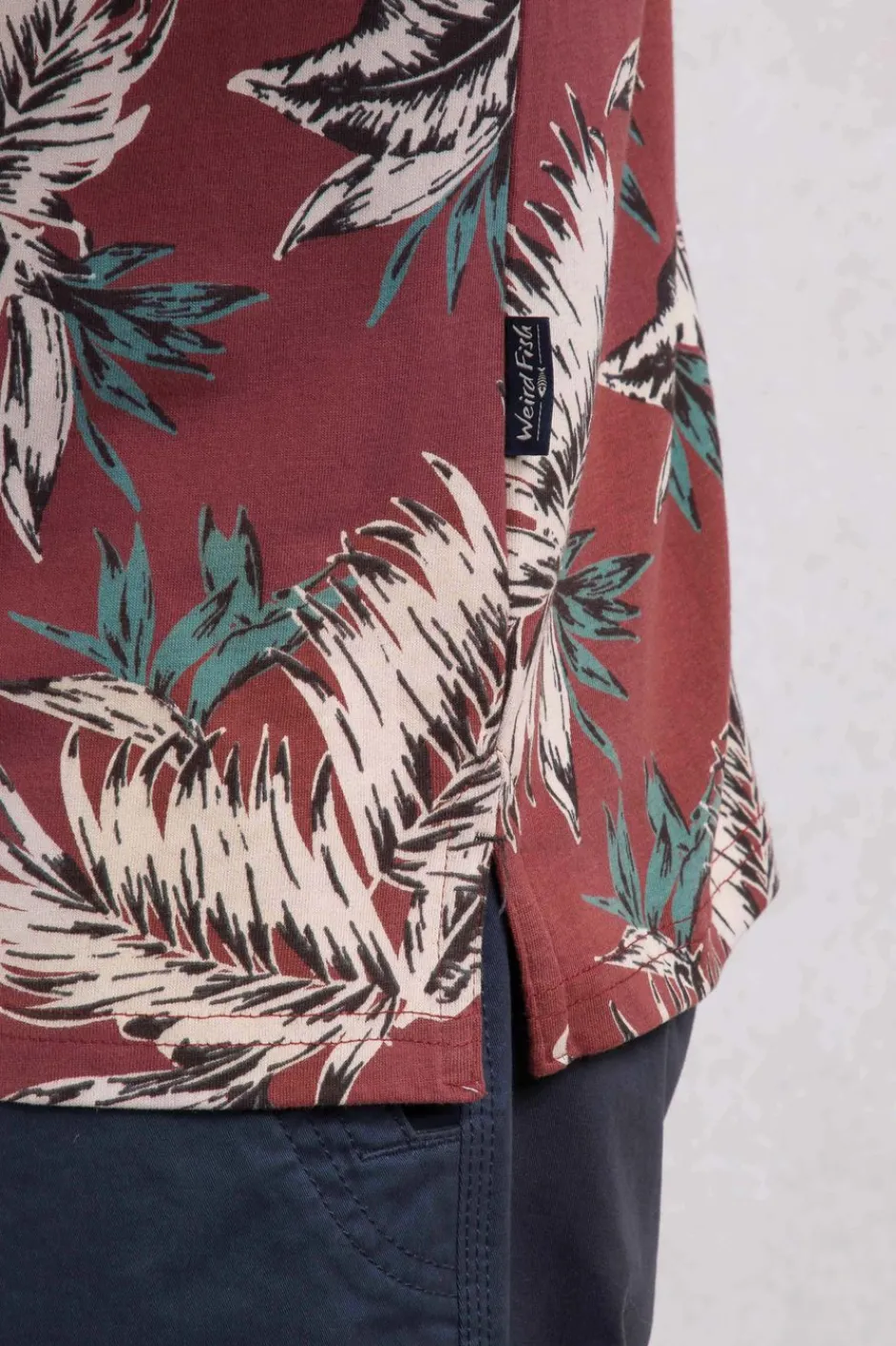 Weird Fish Polo & Rugby Shirts|Sarat Organic Cotton Printed Polo Paprika