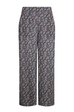 Weird Fish Leggings|Jumpsuits & Playsuits|Sarita LivaEco™ Wide Leg Printed Viscose Trousers Navy