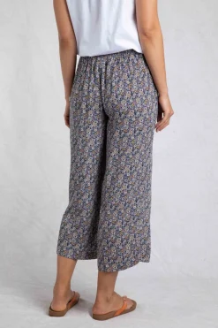 Weird Fish Leggings|Jumpsuits & Playsuits|Sarita LivaEco™ Wide Leg Printed Viscose Trousers Navy