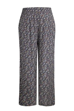 Weird Fish Leggings|Jumpsuits & Playsuits|Sarita LivaEco™ Wide Leg Printed Viscose Trousers Navy