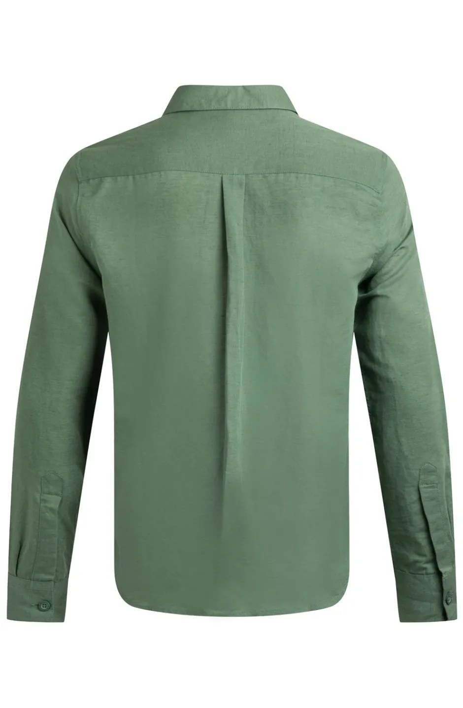 Weird Fish Shirts|Linen|Shaun Linen Rich Long Sleeve Shirt Army Green