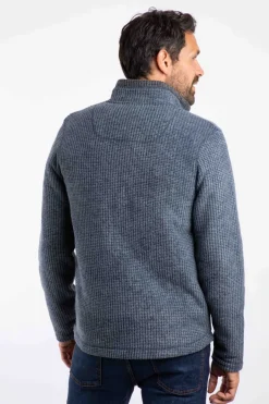 Weird Fish Fleece|Shires Eco Full Zip Grid Fleece Navy