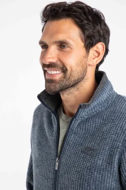 Weird Fish Fleece|Shires Eco Full Zip Grid Fleece Navy