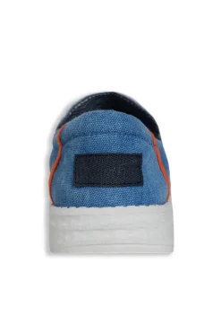 Weird Fish Caps & Scarves|Scarves & Caps|Shoal Washed Canvas Lightweight Slip On Shoes Denim