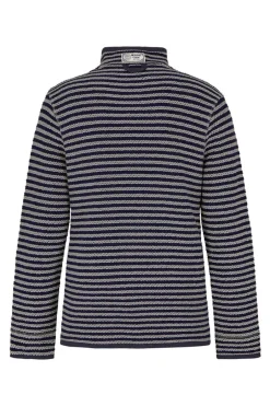 Weird Fish Sweatshirts & Hoodies|Shorling 1/4 Zip Stripe Eco Macaroni Frost Grey