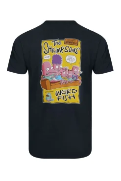 Weird Fish T-Shirts|Shrimpsons Back Print Artist T-Shirt Navy