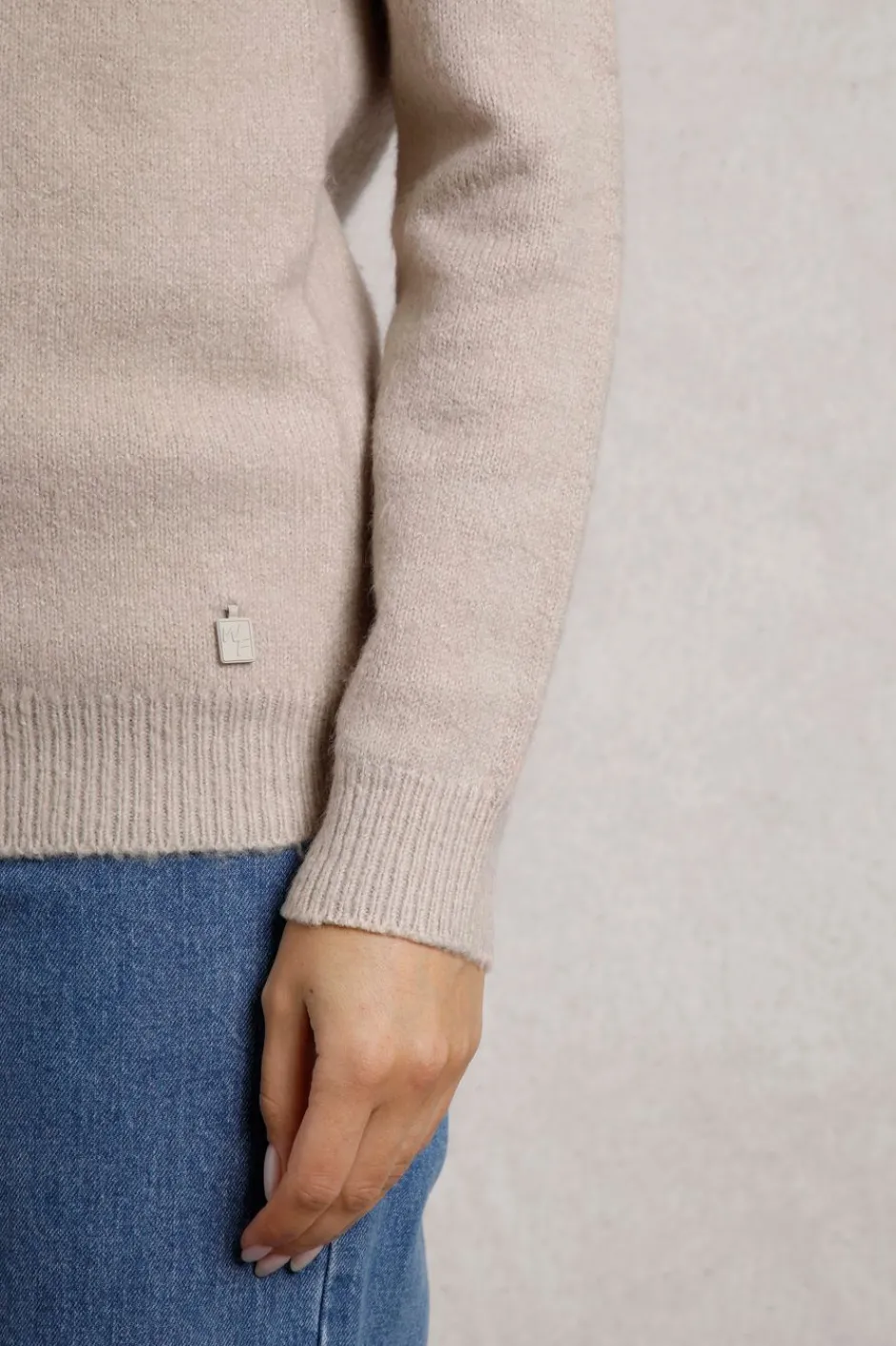 Weird Fish Jumpers & Cardigans|Knitwear|Sinatra Eco Patterned Knit Jumper Ecru