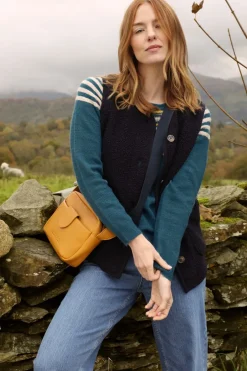 Weird Fish Jumpers & Cardigans|Knitwear|Sinatra Eco Patterned Knit Jumper Uniform Blue