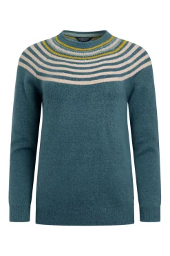 Weird Fish Jumpers & Cardigans|Knitwear|Sinatra Eco Patterned Knit Jumper Uniform Blue