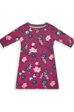 Weird Fish Kids Dresses & Leggings|Starlight Girls Organic Cotton Printed Dress Boysenberry