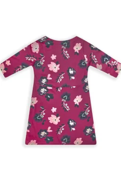 Weird Fish Kids Dresses & Leggings|Starlight Girls Organic Cotton Printed Dress Boysenberry