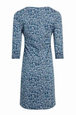 Weird Fish Dresses|Starshine Organic Cotton Jersey Dress Light Blue