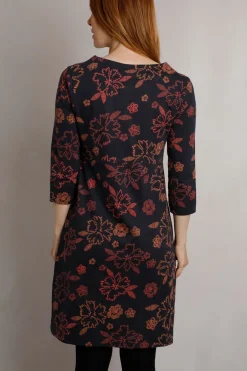 Weird Fish Dresses|Starshine Organic Cotton Jersey Dress Nightshade