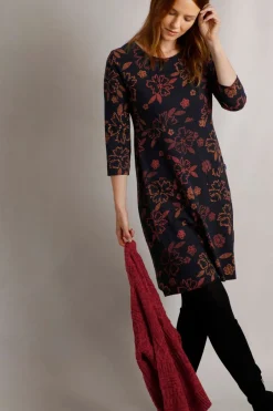 Weird Fish Dresses|Starshine Organic Cotton Jersey Dress Nightshade