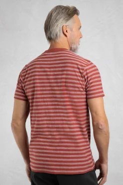 Weird Fish T-Shirts|Steve Striped T-Shirt Paprika