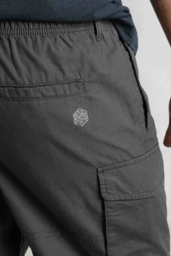 Weird Fish Trousers & Jeans|Summersville 3/4 Length Ripstop Cargo Trousers Dark Grey