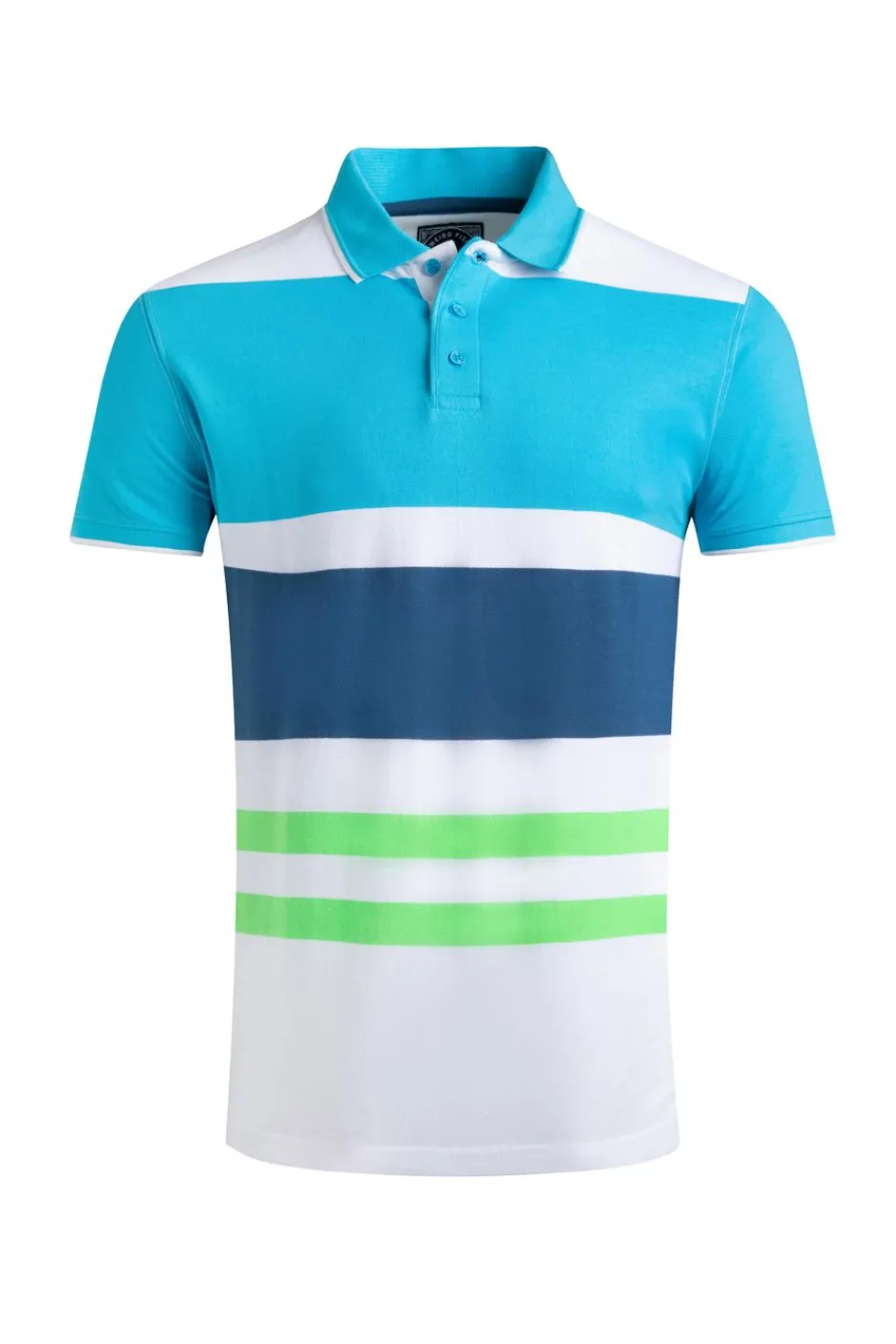 Weird Fish Polo & Rugby Shirts|Sunbury Organic Cotton Striped Pique Polo Shirt Oceano
