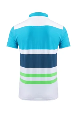 Weird Fish Polo & Rugby Shirts|Sunbury Organic Cotton Striped Pique Polo Shirt Oceano