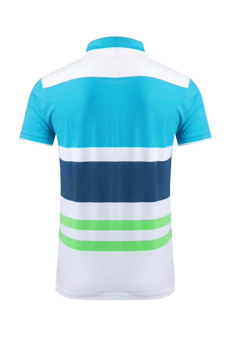 Weird Fish Polo & Rugby Shirts|Sunbury Organic Cotton Striped Pique Polo Shirt Oceano