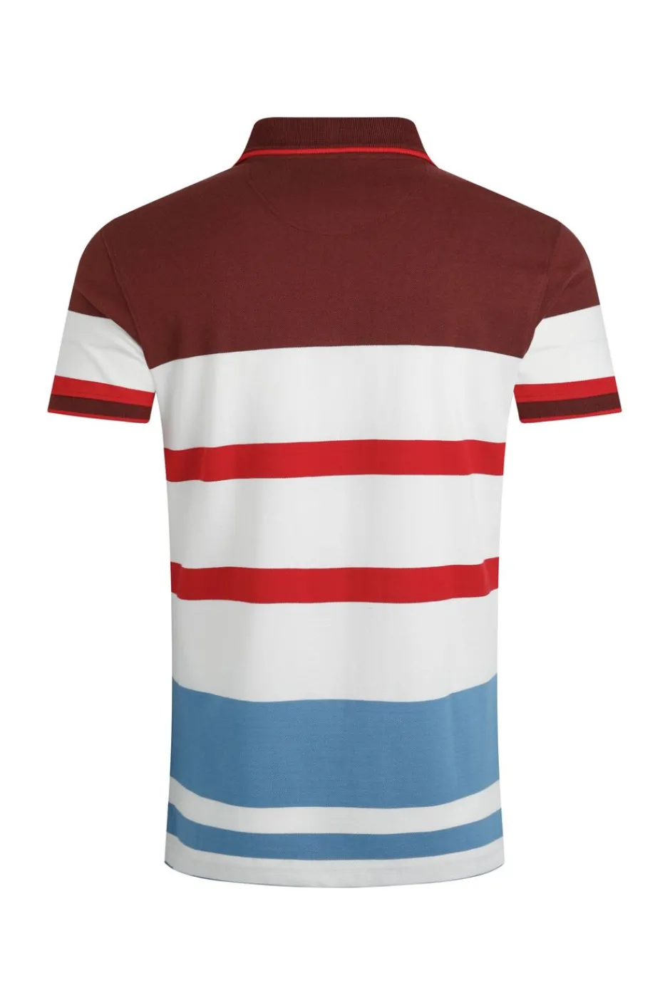 Weird Fish Polo & Rugby Shirts|Sunbury Organic Cotton Striped Pique Polo Shirt Pinot Red