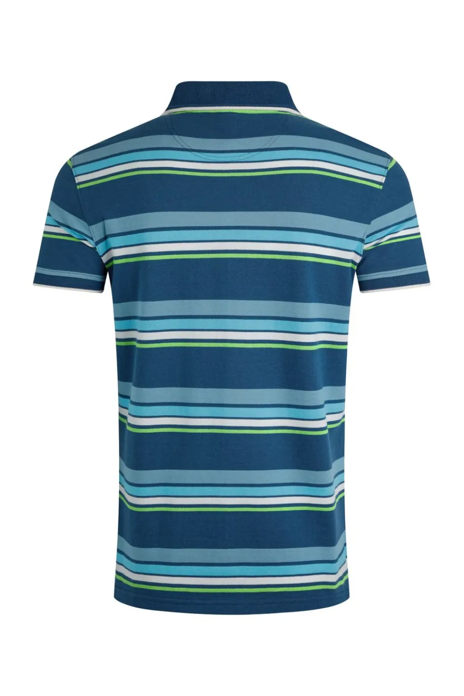 Weird Fish Polo & Rugby Shirts|Sunbury Organic Cotton Striped Pique Polo Shirt Ensign Blue