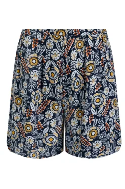 Weird Fish Shorts|Sundance Eco Viscose Printed Shorts Navy