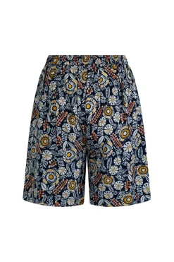 Weird Fish Shorts|Sundance Eco Viscose Printed Shorts Navy