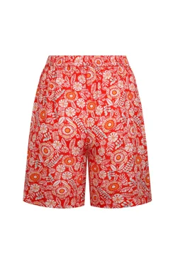 Weird Fish Shorts|Sundance Eco Viscose Printed Shorts Tango Red