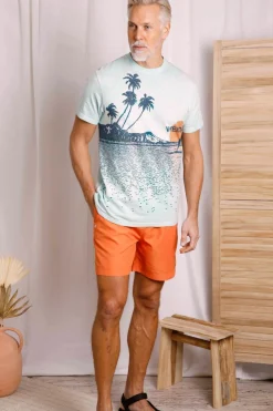 Weird Fish T-Shirts|Sunlight Washed Out Slub T-Shirt Blue Surf