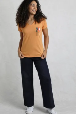 Weird Fish Tunics|Tops & T-Shirts|Sunset Palm Organic Cotton Graphic T-Shirt Mango