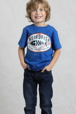 Weird Fish Kids Tops & T-Shirts|Surf Co Kids Eco Graphic T-Shirt Cobalt Blue
