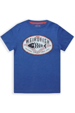 Weird Fish Kids Tops & T-Shirts|Surf Co Kids Eco Graphic T-Shirt Cobalt Blue