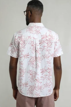 Weird Fish Shirts|Linen|Tarim Linen Rich Hawaiian Shirt Red