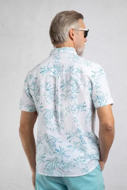 Weird Fish Shirts|Linen|Tarim Linen Rich Hawaiian Shirt Blue