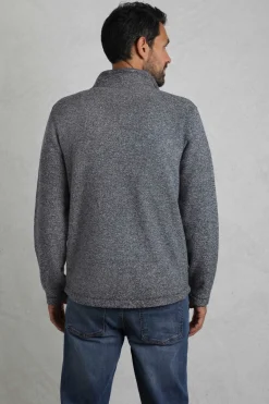 Weird Fish Fleece|Thames Eco Full Zip Snow Marl Fleece Navy