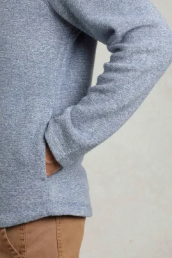 Weird Fish Fleece|Thames Eco Full Zip Snow Marl Fleece Mid Blue