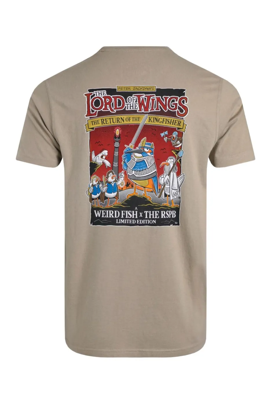 Weird Fish T-Shirts|The Lord of The Wings Back Print RSPB Collaboration Artist T-Shirt Flint Stone