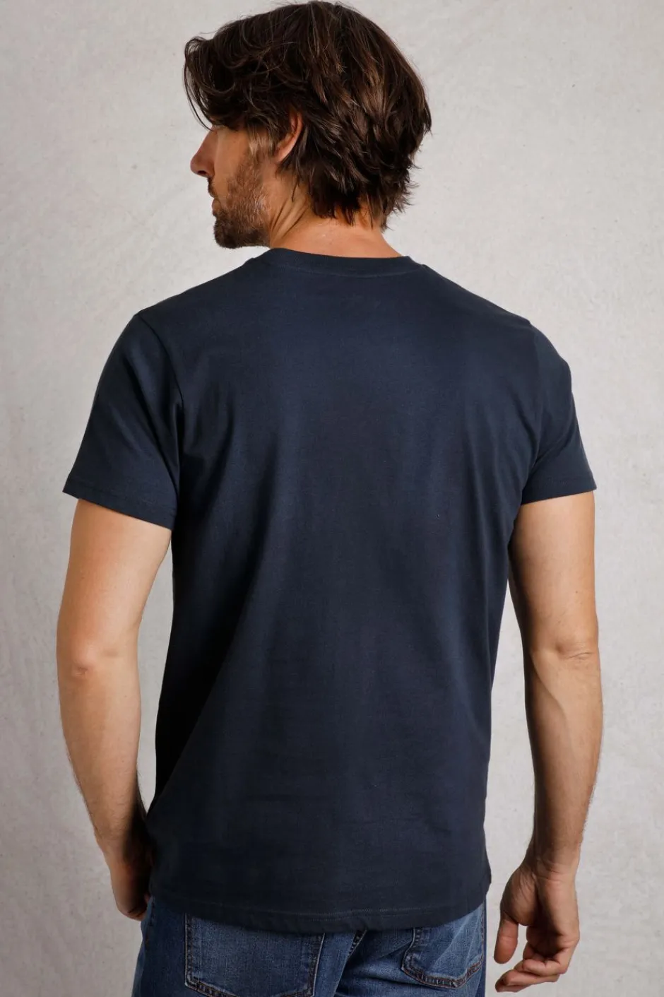 Weird Fish T-Shirts|Tidal Organic Cotton Branded Pocket T-Shirt Navy